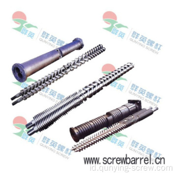 Keras paralel Twin Screw dan barel untuk kabel Pvc